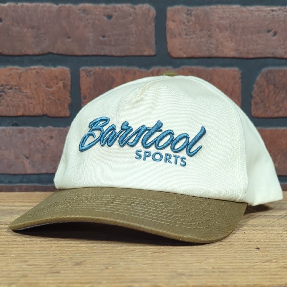 Barstool Sports Cap in Cream and Brown